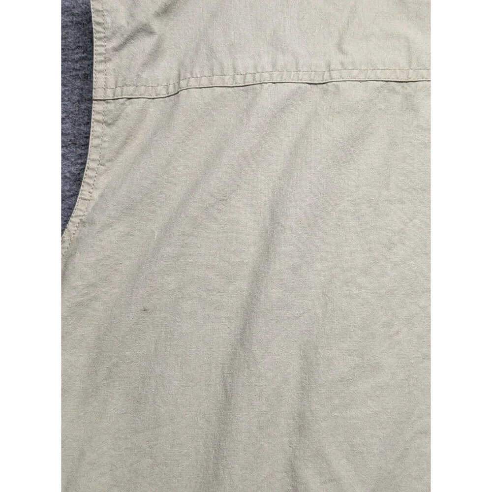 Banana Republic Safari Vest XL Khaki Vintage Utility Fishing Travel Vest W/Hood